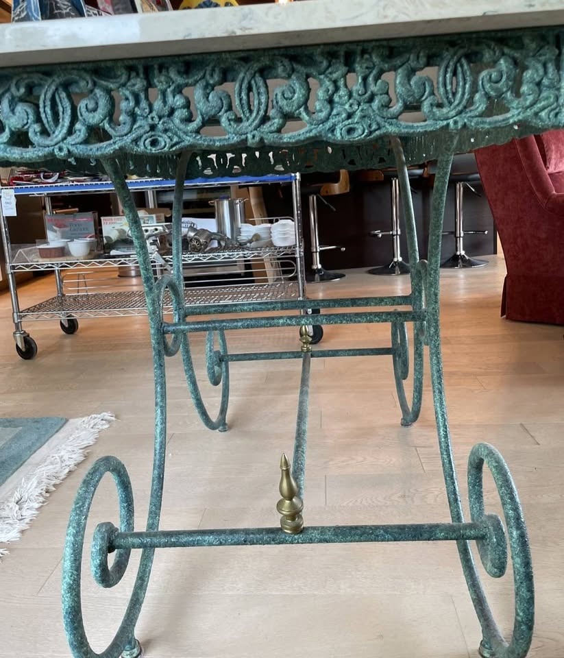 Gorgeous Marble Top French Patisserie Table - photo 2