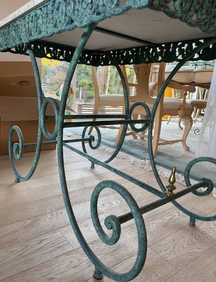 Gorgeous Marble Top French Patisserie Table - photo 5