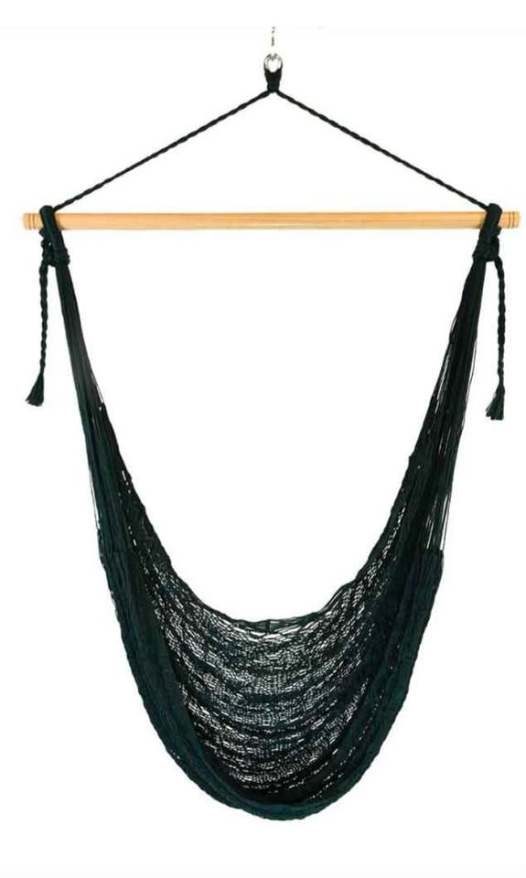 Handwoven Nylon Hammock Chair - Dark Brown - photo 2