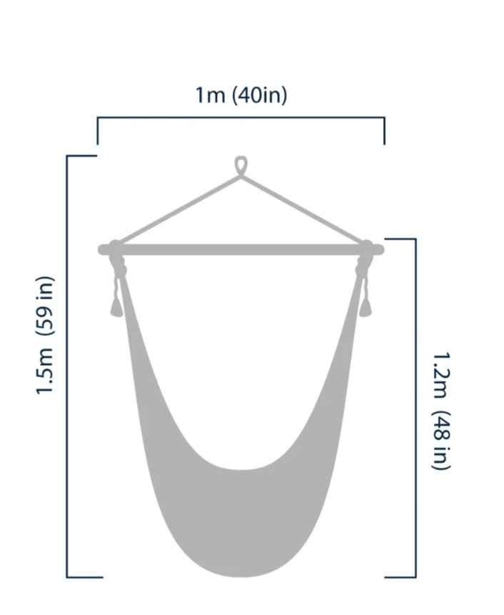 Handwoven Nylon Hammock Chair - Dark Brown - photo 3