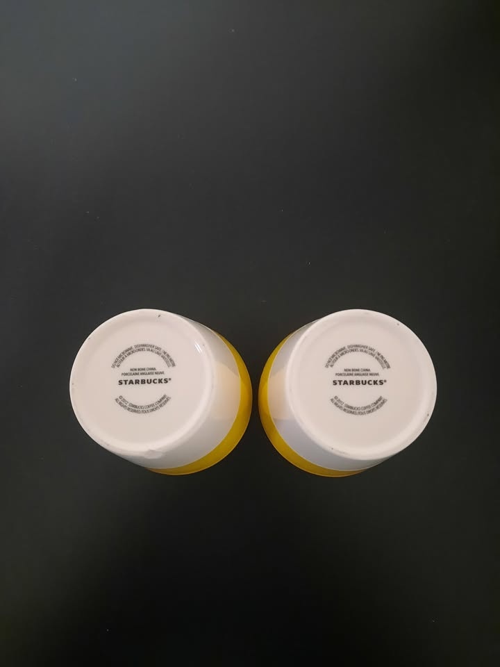 Starbucks TAZO Coffee/Tea Mug Pair Yellow/White - photo 4