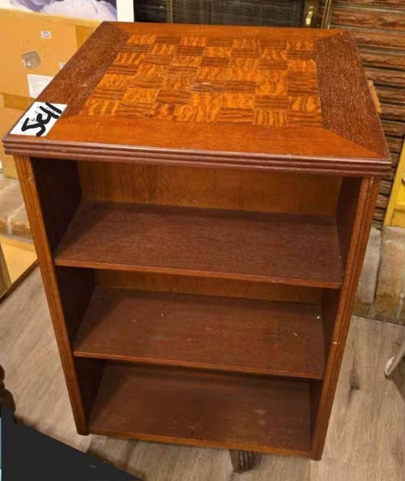 Vintage Revolving Side Table / Bookcase - photo 2
