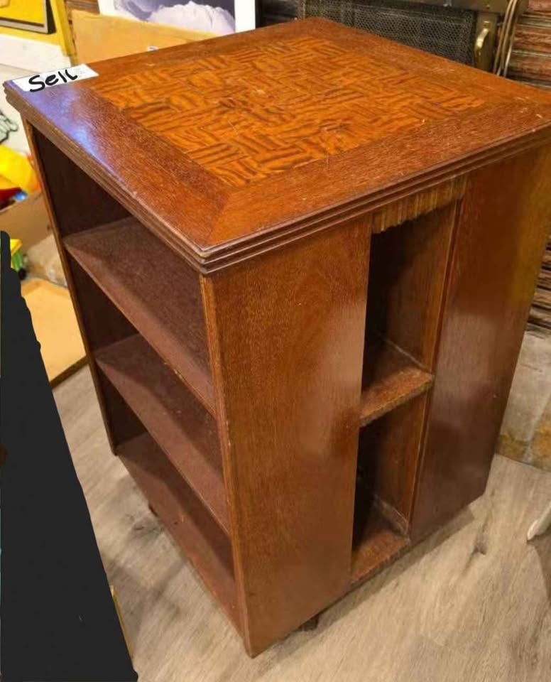 Vintage Revolving Side Table / Bookcase - photo 3
