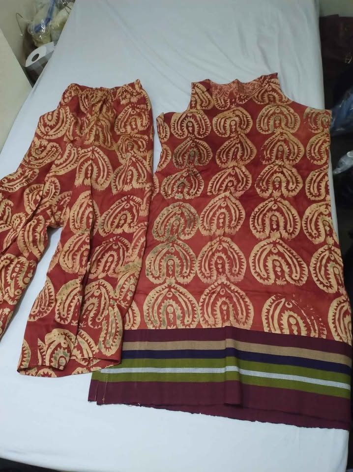 African-Inspired Set – Adire Palazzo & Aso Oke Blouse M-XL - photo 2