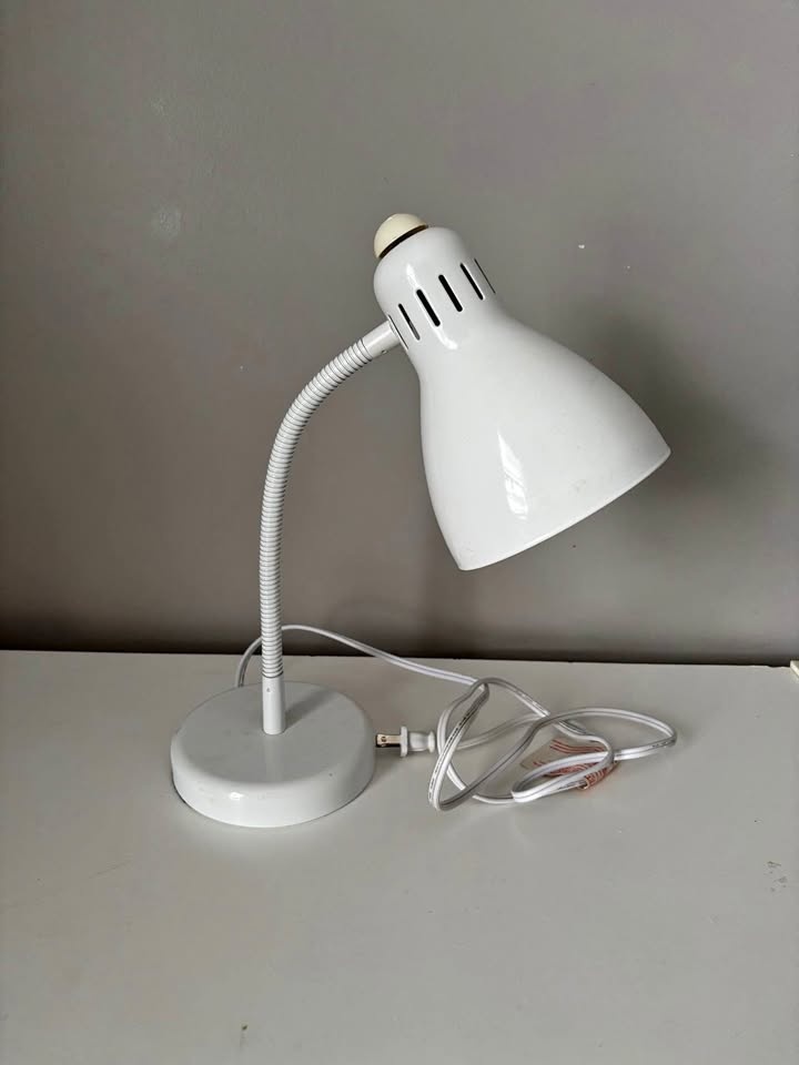White Gooseneck Desk Lamp