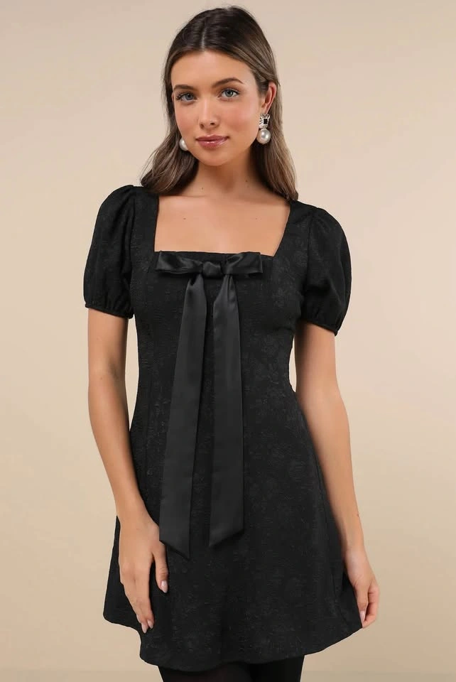 Black mini dress (medium 6-8) - photo 5