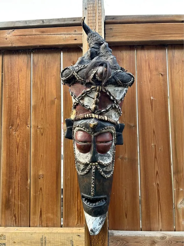 Large Tanzanian Ceremonial Tribal Mask – 30” thumbnail