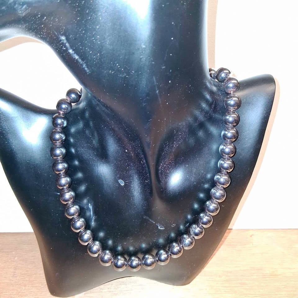 Black Hematite Beads 10 & 8 mm