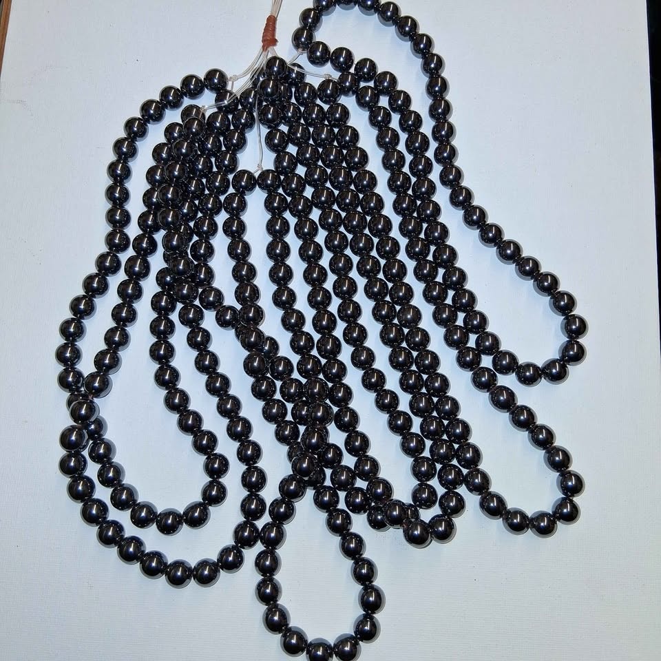 Black Hematite Beads 10 & 8 mm - photo 2