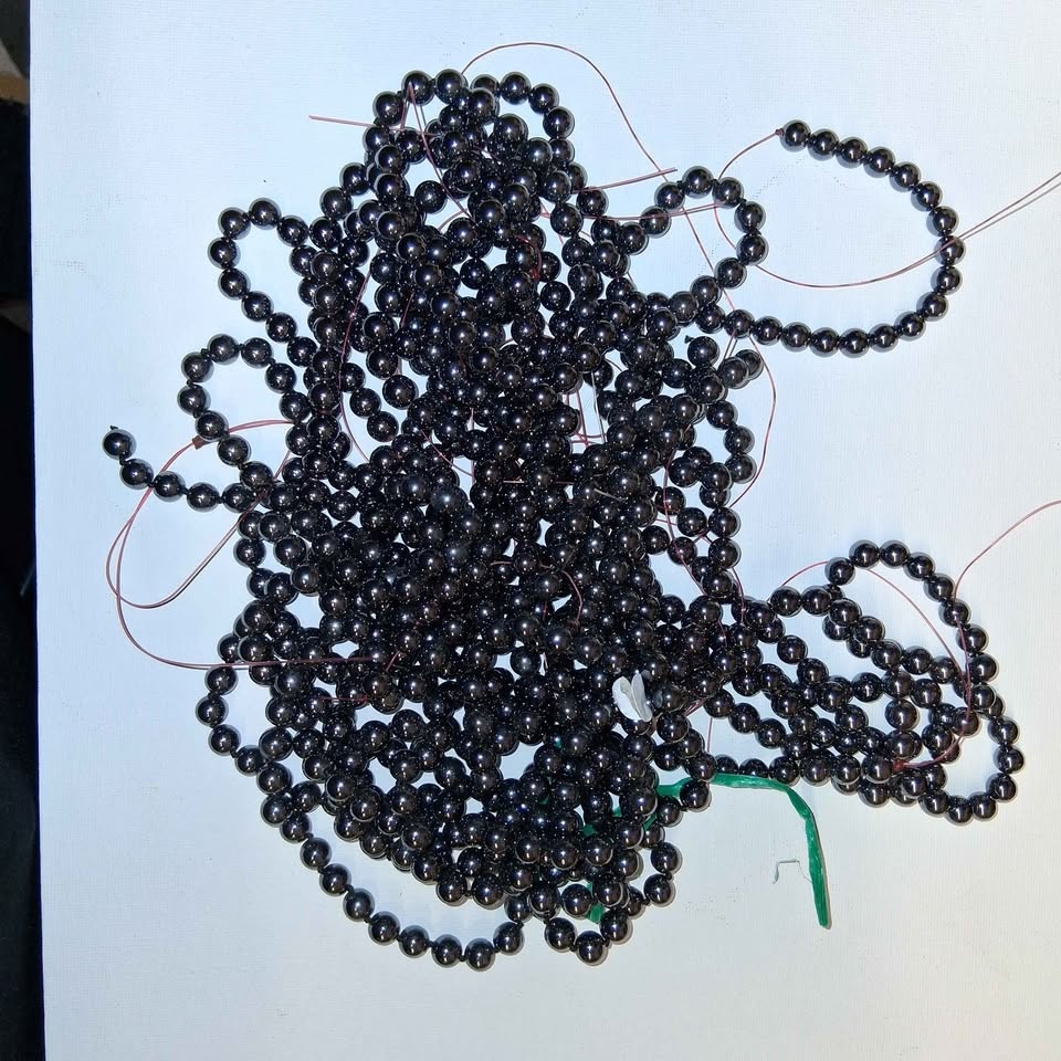 Black Hematite Beads 10 & 8 mm - photo 3