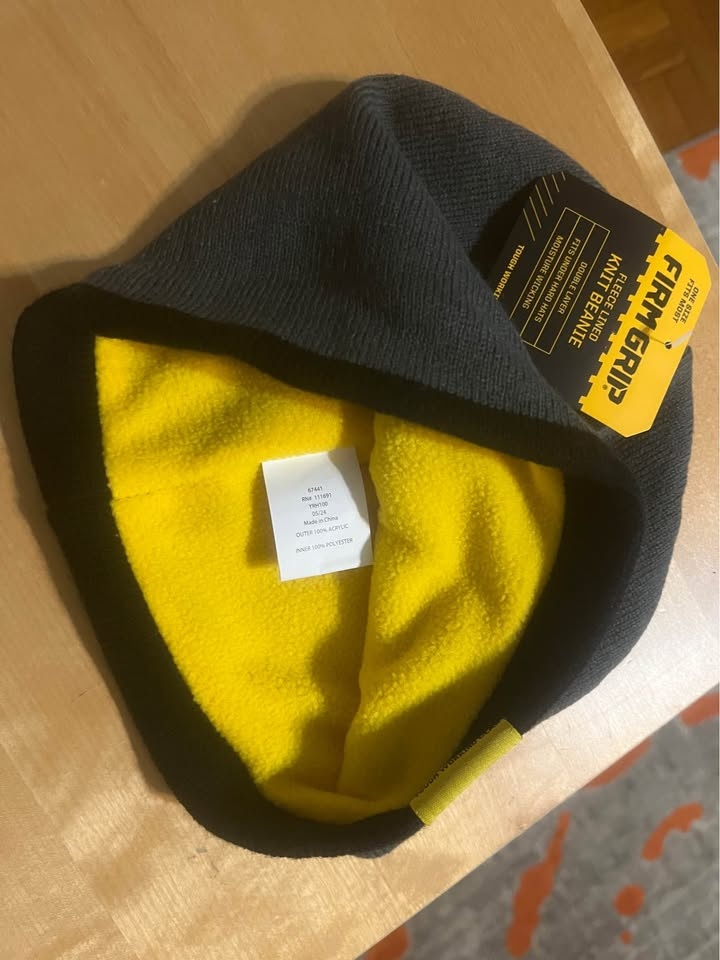 Firm Grip Men's GREY Fleece Lined knit Beanie Hat - photo 2