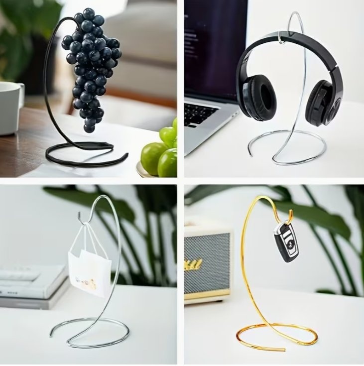 Multifunctional Metal Hook Rack - Banana, Keys, Headphones - photo 4