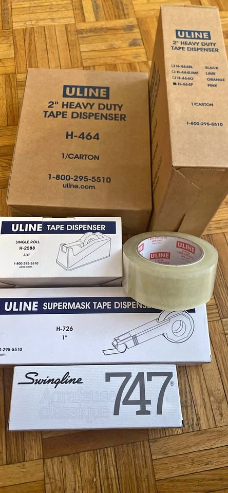 ULINE Tape Dispensers & Stapler - New in Boxes