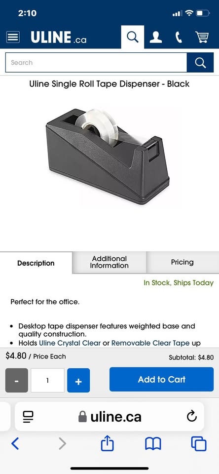 ULINE Tape Dispensers & Stapler - New in Boxes - photo 3