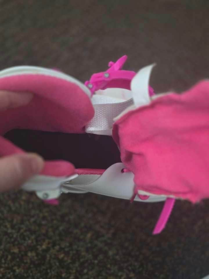 Ryde Adjustable Ice Skates - White/Pink - photo 2