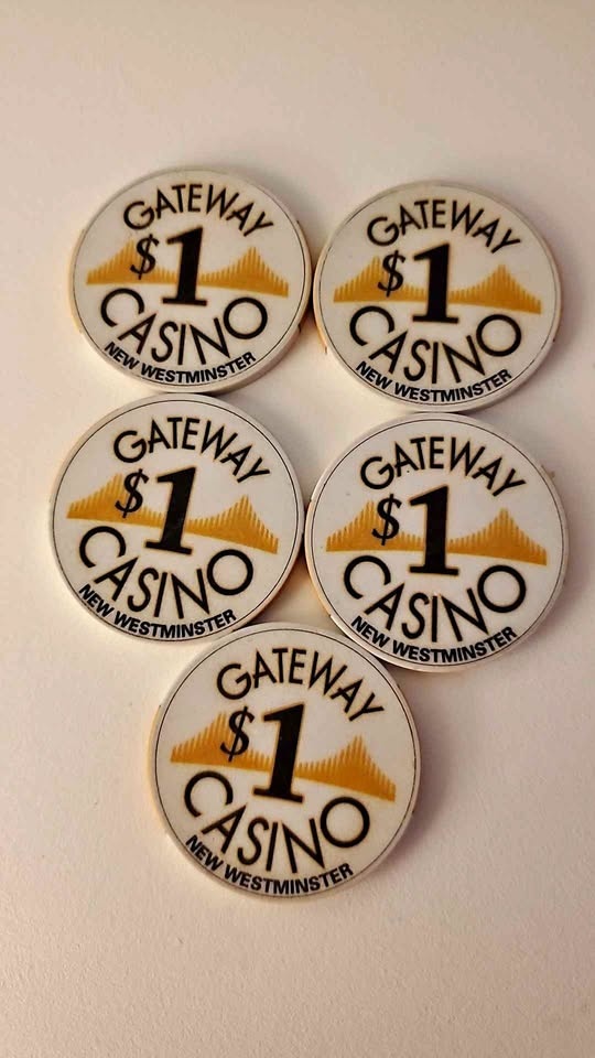 Vintage Gateway Casino One Dollar Chips