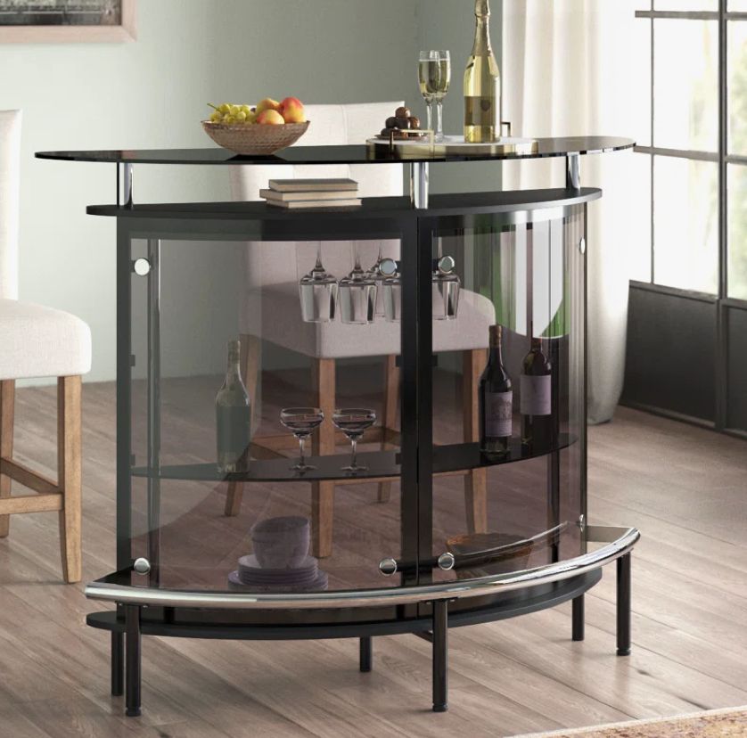 Moving Sale! Glass Top Home Bar (BUNDLE DEAL) - photo 2