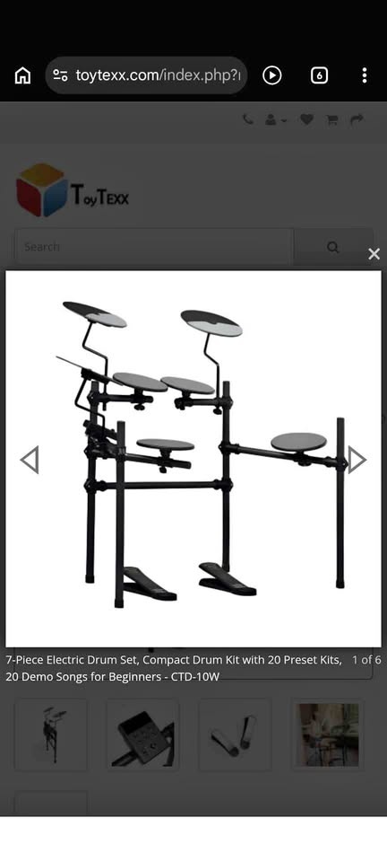 7-Piece Electric Drum Set CTD-10W