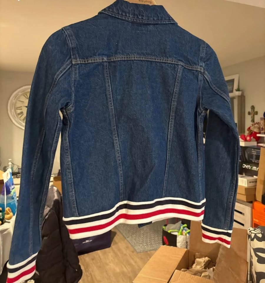 Levi's Denim Jean Jacket Women's M Original Rib Trim Trucker - photo 2