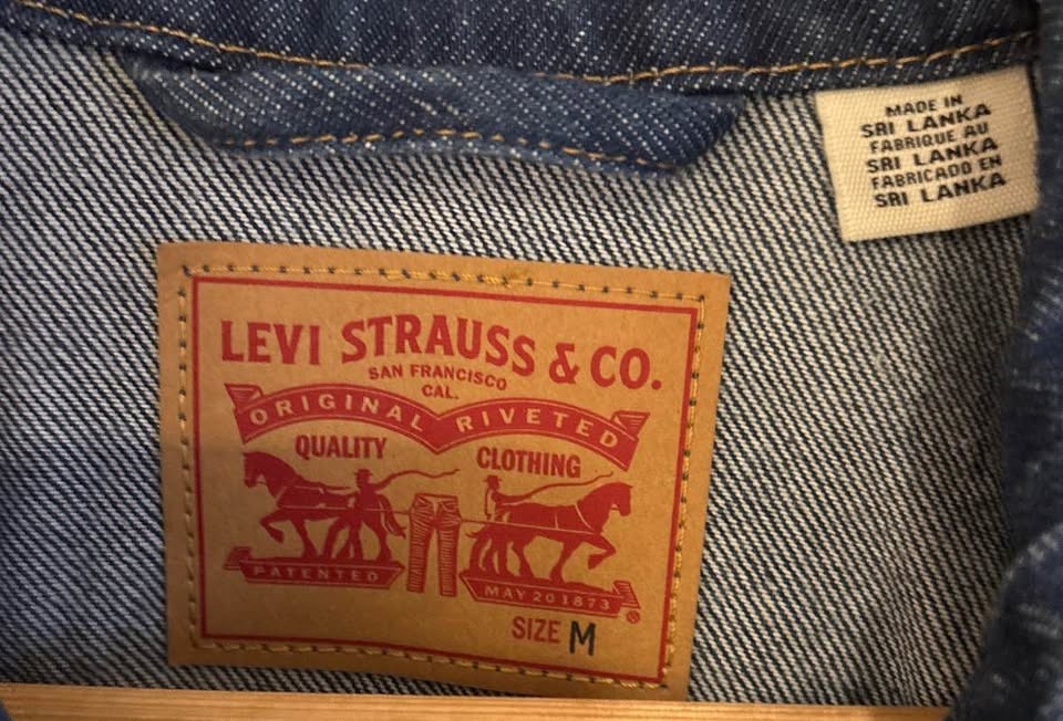 Levi's Denim Jean Jacket Women's M Original Rib Trim Trucker - photo 3