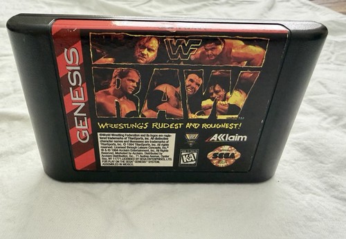 WWF Raw (Sega Genesis, 1994) Cartridge Only Tested Working