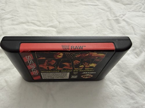 WWF Raw (Sega Genesis, 1994) Cartridge Only Tested Working - photo 2