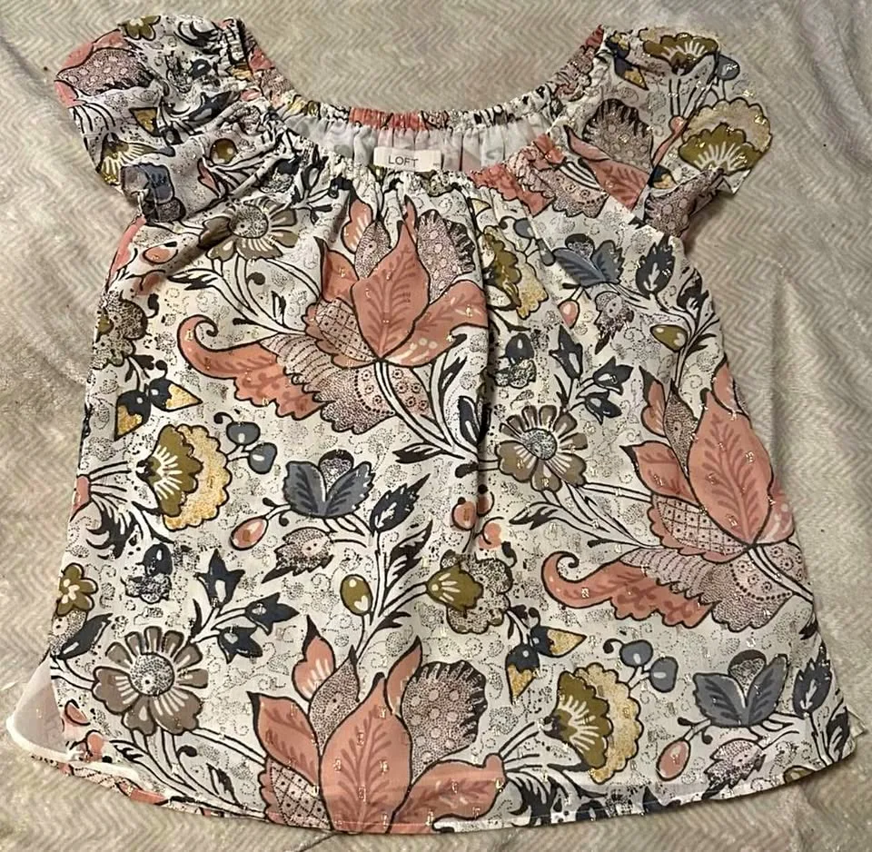 Floral Over The Shoulder Top thumbnail