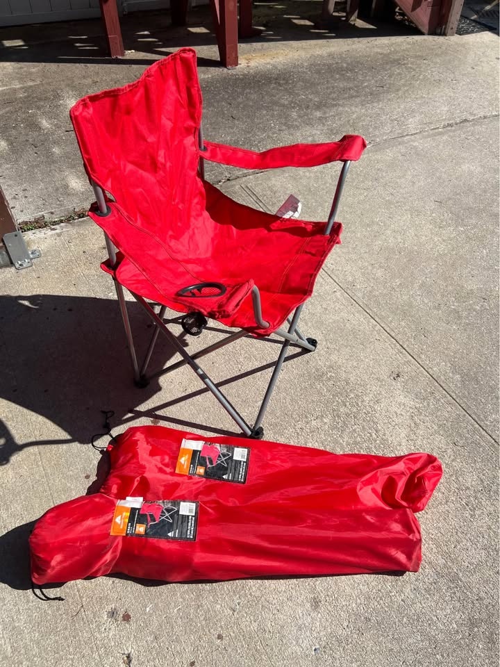 2pcs Quad Folding Camp Chair w/ Cup Holder - photo 2