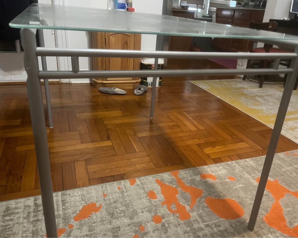 Glass Table Top with Metal Frame - photo 3