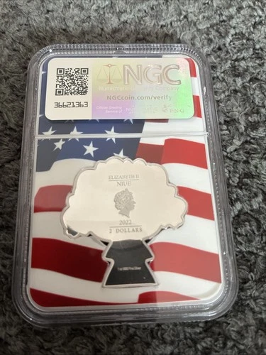 2022 Niue $2 Thomas Jefferson Chibi Mt Rushmore NGC PF70 - photo 2
