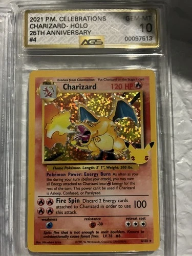 AGS 10 Charizard 4/102 Celebrations & 2 PSA 9s