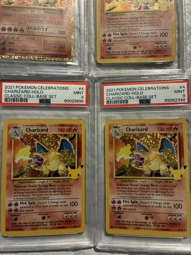 AGS 10 Charizard 4/102 Celebrations & 2 PSA 9s - photo 2