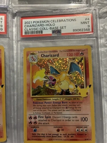 AGS 10 Charizard 4/102 Celebrations & 2 PSA 9s - photo 3
