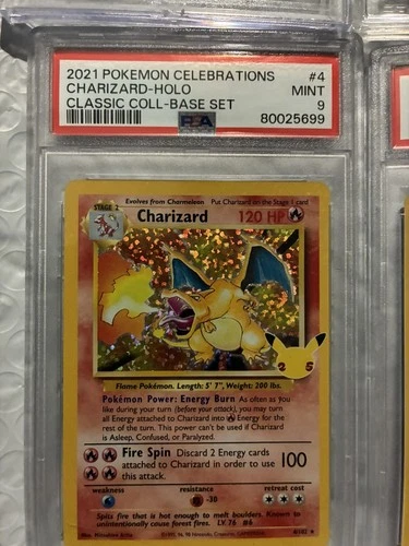 AGS 10 Charizard 4/102 Celebrations & 2 PSA 9s - photo 4