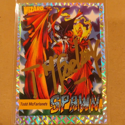 Todd McFarlane Autographed Wizard Prism Spawn Card 1992