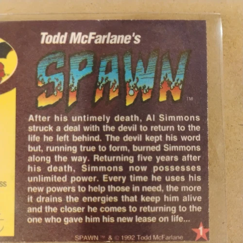 Todd McFarlane Autographed Wizard Prism Spawn Card 1992 - photo 5
