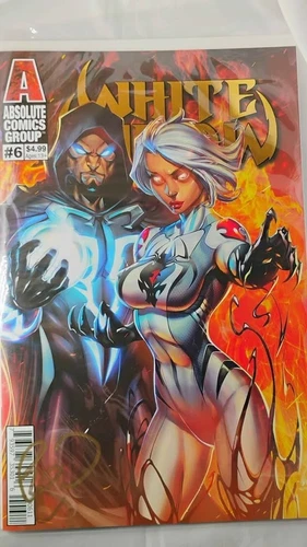 White Widow Comic Signed by Benny Powell Gold Signature