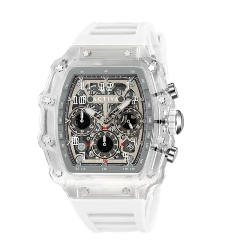 Activa X Invicta Men's Watch w/ Skeleton Dial - 44.3mm, White