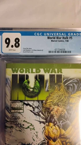 World War Hulk #5 CGC NM/M 9.8 White Pages Marvel 2007 - photo 3