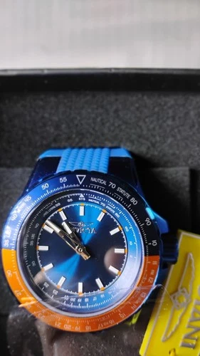 Invicta Aviator Men's Watch 50 Mm Blue Band Brand New