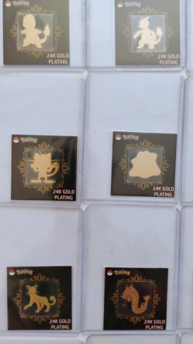 Pokemon 24K Gold Sticker Lot 48 Of 50 (No Mew or Snorlax) - photo 2