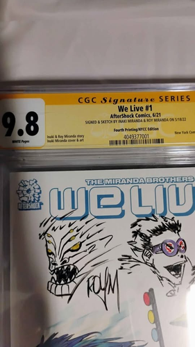 ⚡⚡ We Live #1 NYCC edition. Signed and sketched by both Miranda - photo 3