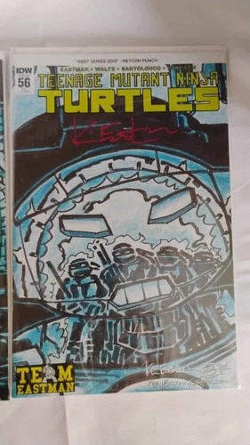 TMNT 56 RE Signed Eastman #58 - 2 Books (1 Signed)