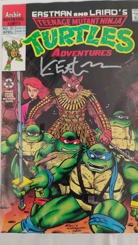 Ninja Turtles comic Signed by Kevin Eastman with COA Turtles Adv
