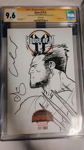 House of M #1 signed/sketch Esau & Isaac Escorza. Full Wolverine