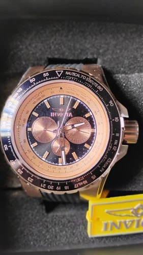 Invicta Aviator Sky Shock Men's Watch 50 Mm Black Band Brand New
