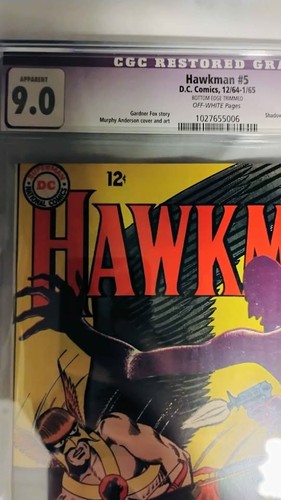 Hawkman 5 Comic Slab 9.0 Restored - photo 2