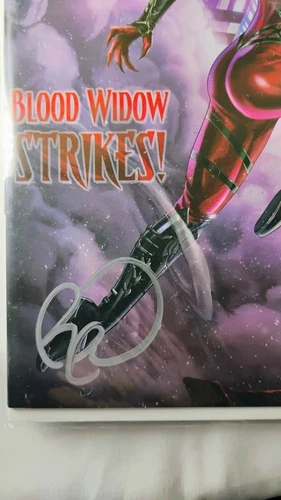 White Widow comic signed by Benny Powell - photo 2