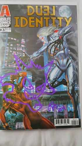 Duel Identity 3 Comic Signed & Rare Gengar Sketch