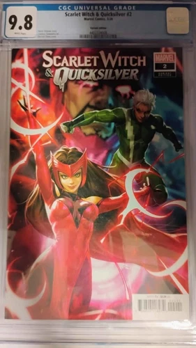 Scarlet Witch and Quicksilver #2 Derek Chew Variant Comic Slab